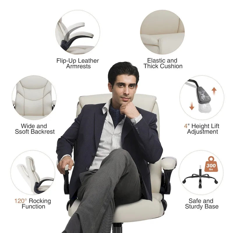 Chaise de bureau ergonomique réglable avec accoudoirs relevables