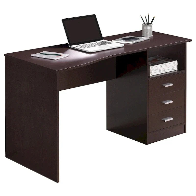 Bureau d'ordinateur classique à 3 tiroirs designs modernes
