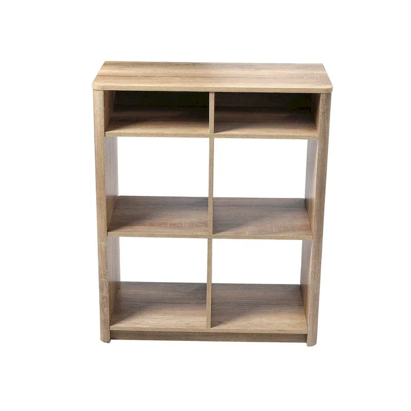 Étagère de table console avec 4 compartiments de rangement cubiques