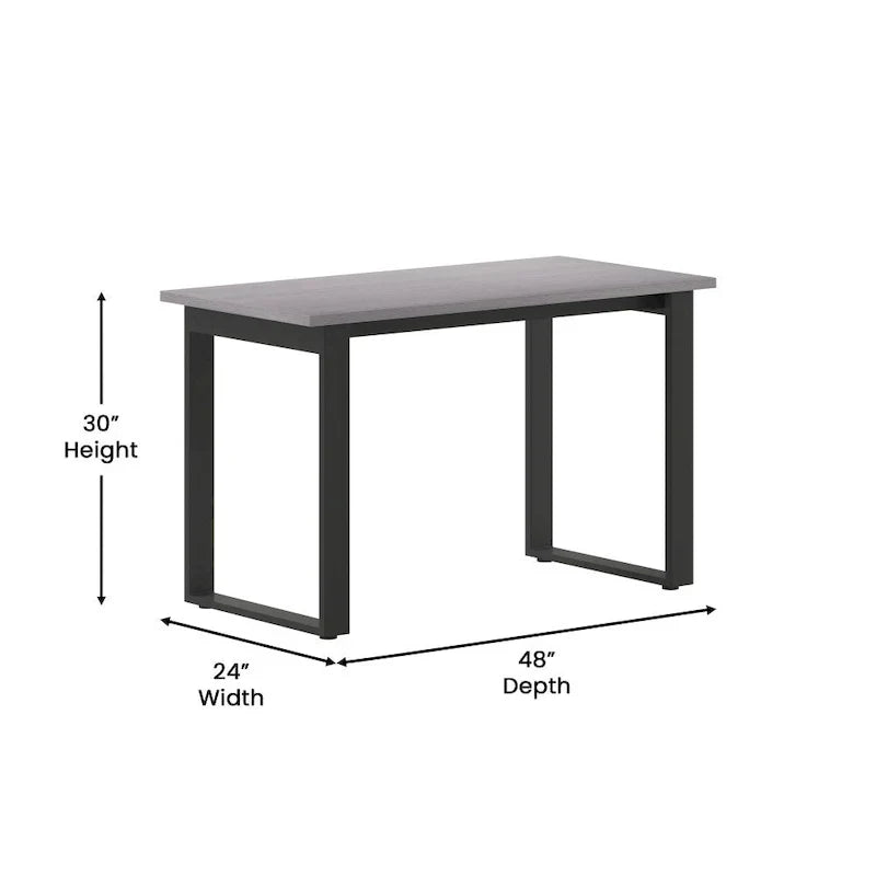 Table de conférence commerciale avec plateau stratifié et piètement en U