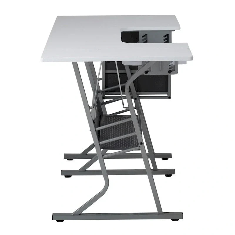 Table de couture Studio Designs Eclipse Ultra en bois gris et blanc