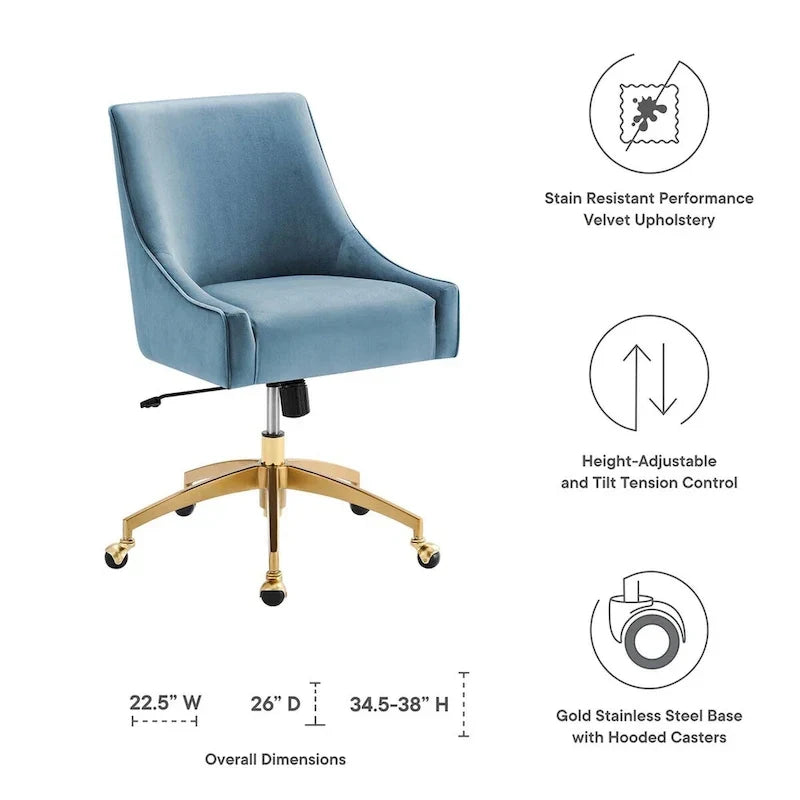 Chaise de bureau Discern Performance en velours