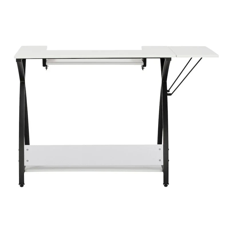 Table d'artisanat, de couture et de bureau Sew Ready Comet Plus avec plateau en MDF et cadre en métal noir