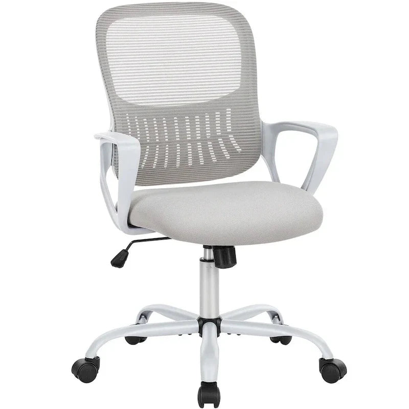 Chaise de bureau ergonomique avec accoudoirs fixes