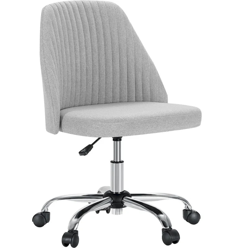 Chaise de bureau à roulettes sans accoudoirs pour petits espaces