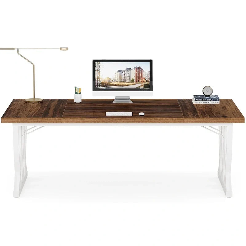 71 Bureau d'ordinateur exécutif à domicile en bois et métal