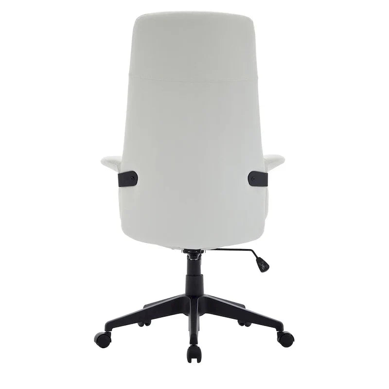 Chaise de bureau en cuir, pivotante et réglable en hauteur, avec support lombaire, Collection Inifini