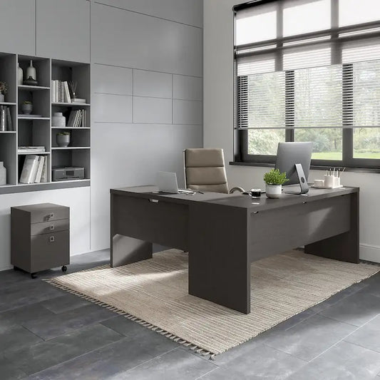 Bureau d'angle 72W Echo avec tiroirs par Bush Business Furniture