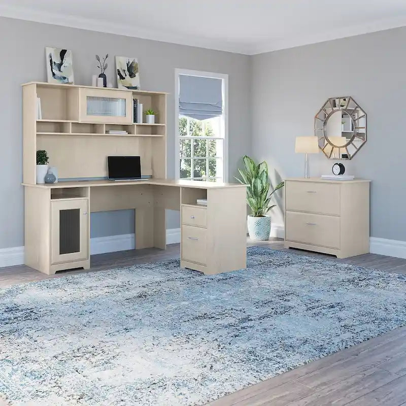 Bureau en L Cabot 60 W avec huche et classeur de Bush Furniture