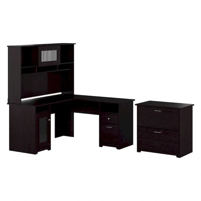 Bureau en L Cabot 60 W avec huche et classeur de Bush Furniture