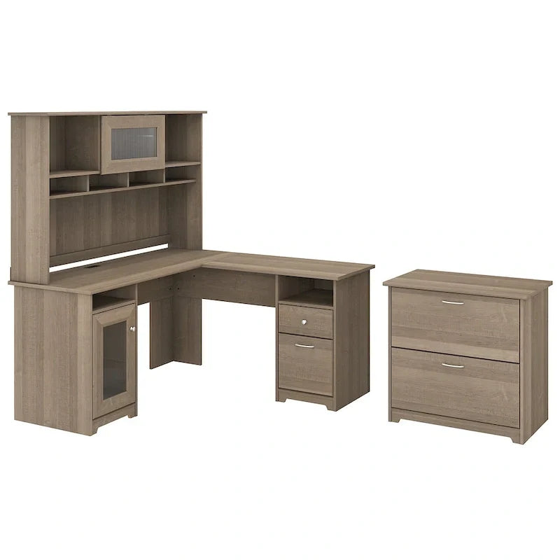 Bureau en L Cabot 60 W avec huche et classeur de Bush Furniture