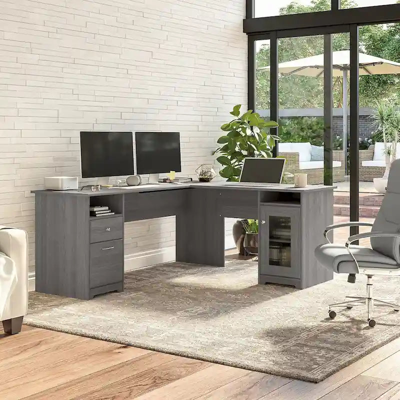 Bureau d'ordinateur en L Cabot 72W avec rangement par Bush Furniture