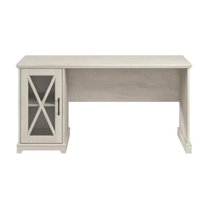 Bureau de style campagnard 60 W Lennox avec armoire de rangement de Bush Furniture