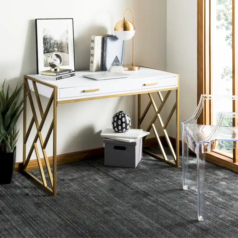 Bureau SAFAVIEH Manila moderne bicolore à 1 tiroir