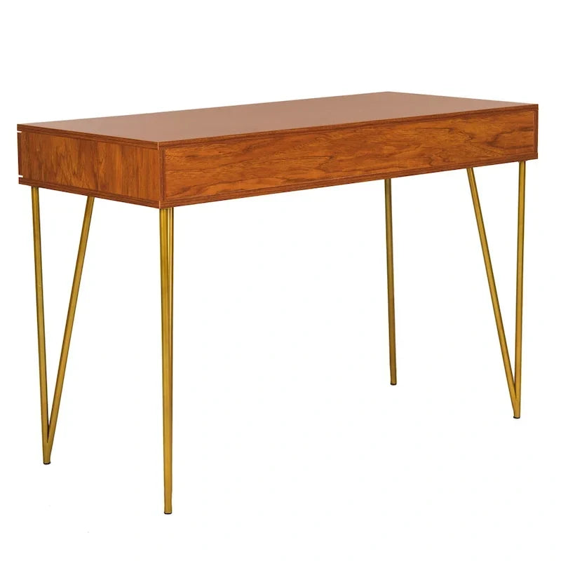SAFAVIEH Ladonna Bureau 2 tiroirs en pin naturel