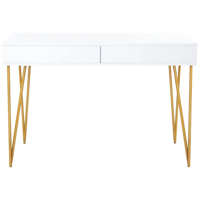 SAFAVIEH Ladonna Bureau 2 tiroirs en pin naturel