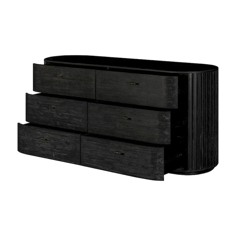 Commode moderne en acacia noir Modrest Fields