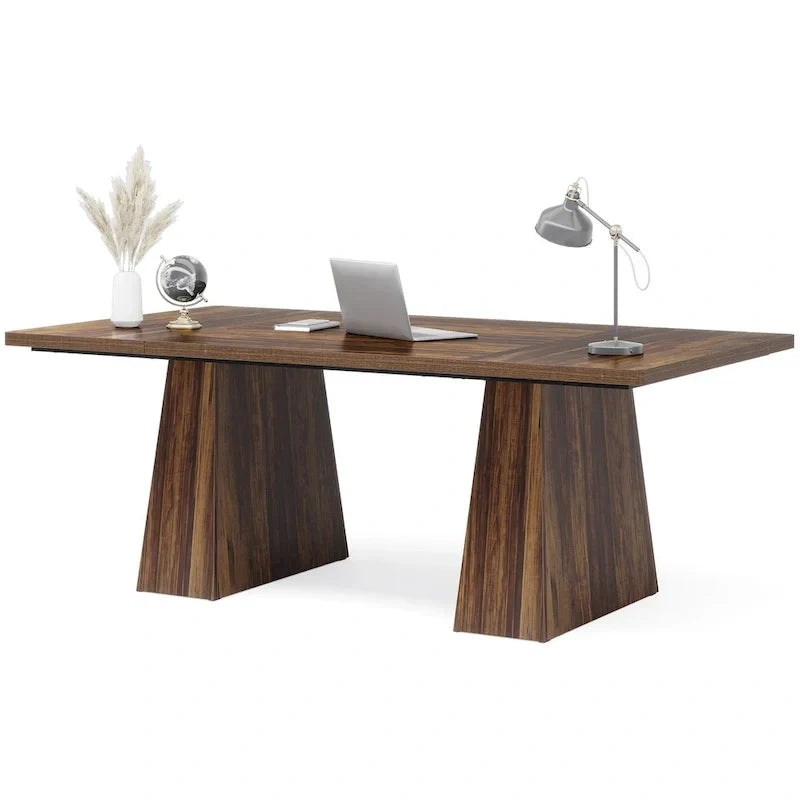Bureau de direction moderne de 63 pouces, grande table de conférence informatique