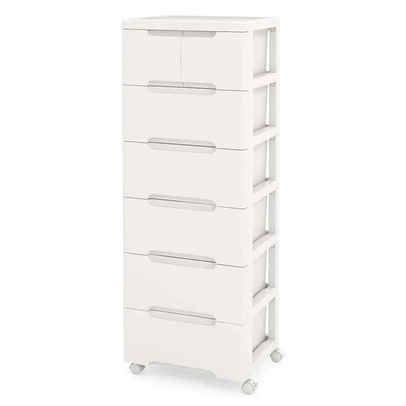 Costway 1 chariot de rangement roulant en plastique à 7 tiroirs avec 4 roulettes universelles - Voir détails