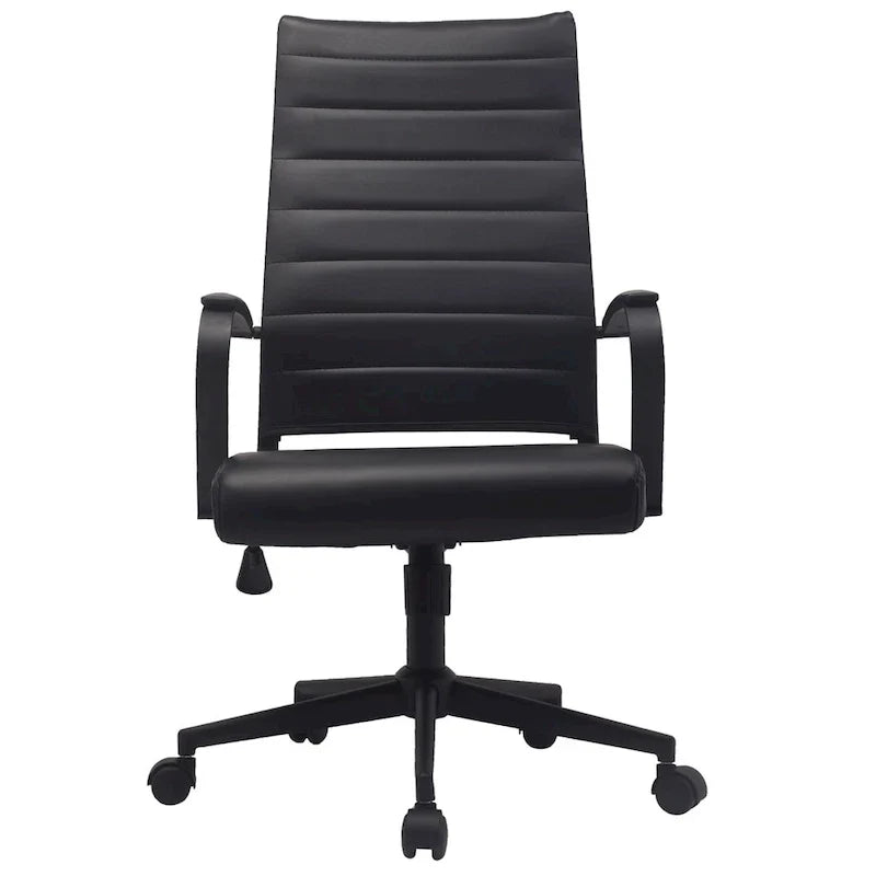 Chaise de bureau moderne haute avec dossier haut, en similicuir PU, pivotante, inclinable, réglable, avec coussin, modèle de designer, pour dirigeant