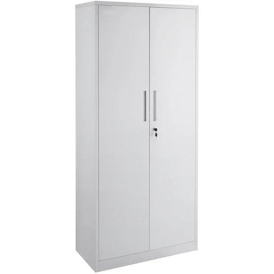Armoire de rangement métallique verrouillable de 75 pouces avec 4 étagères réglables et 2 portes magnétiques