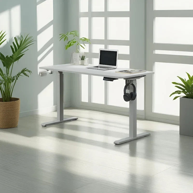 Bureau électrique réglable en hauteur KOWO K3041 55 - Poste de travail assis-debout pour bureau à domicile, avec mémoire de position