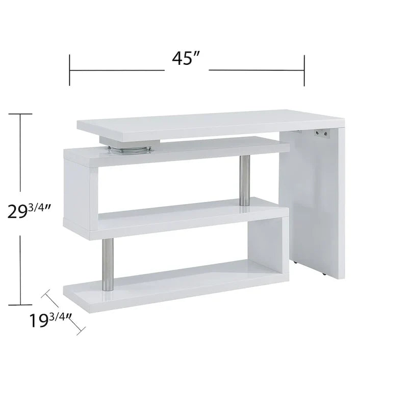 Bureau pivotant Ballintoy avec étagères de SEI Furniture