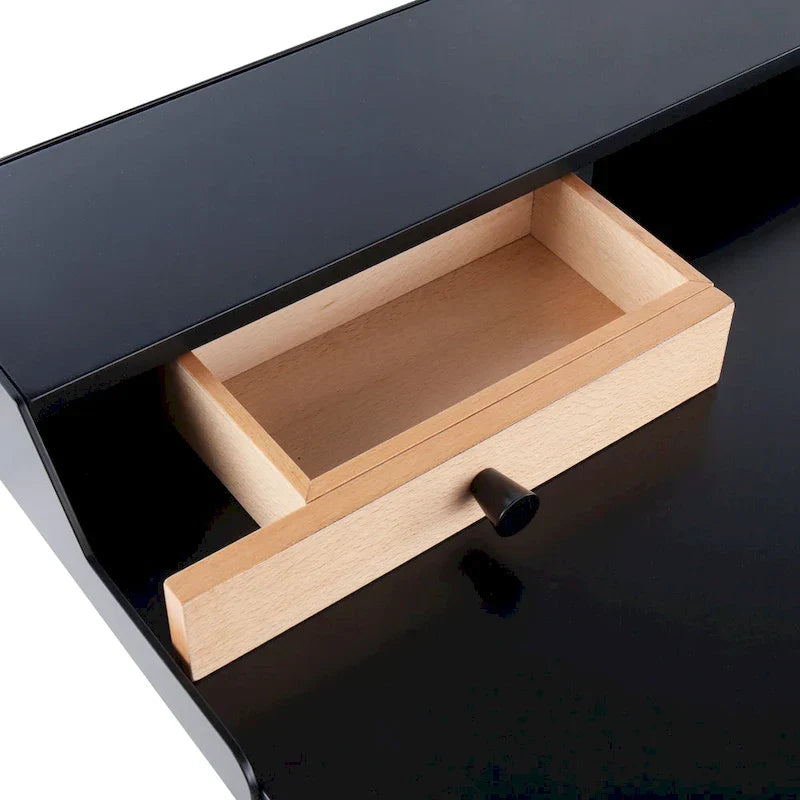 Bureau d'ordinateur Carson Carrington Creggan Mid-Century Modern en métal noir et bois