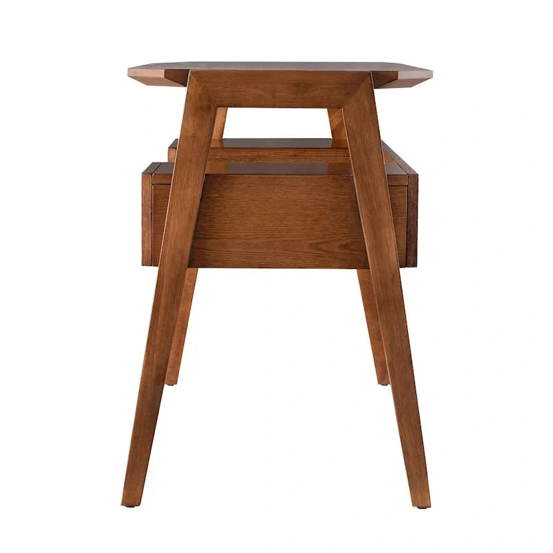 SEI Furniture Casella - Bureau d'écriture style Mid-Century moderne avec rangement