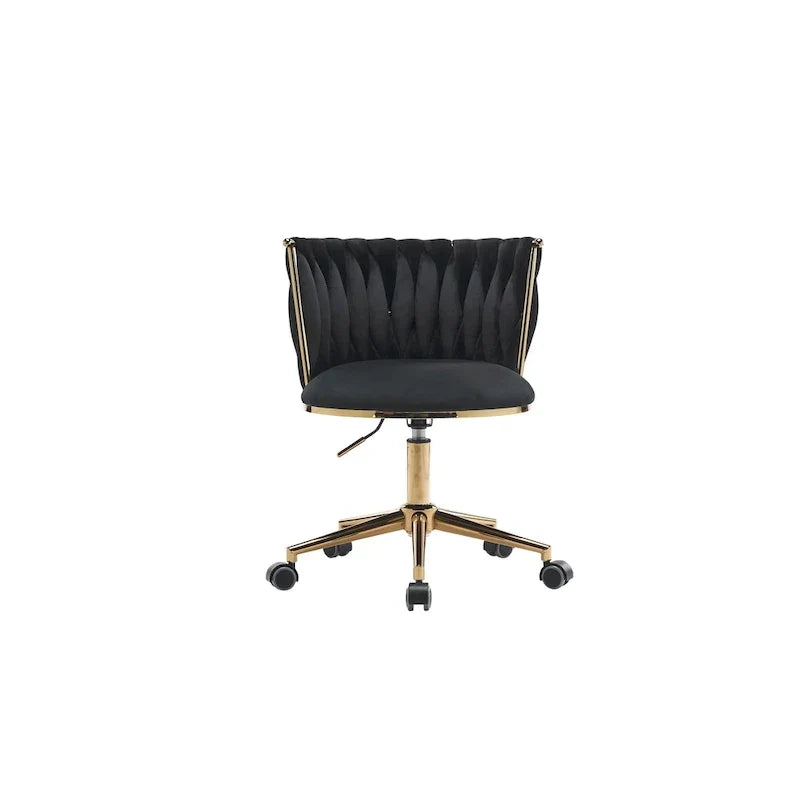 Fauteuils de bureau ergonomiques rembourrés avec roulettes pivotantes réglables