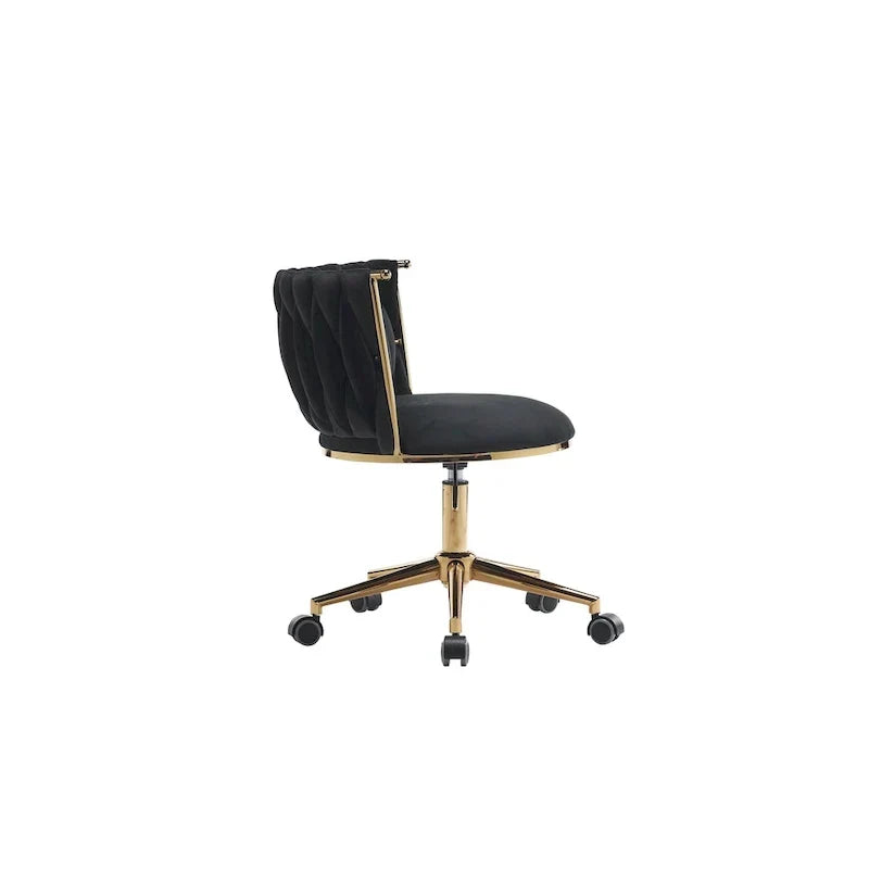 Fauteuils de bureau ergonomiques rembourrés avec roulettes pivotantes réglables