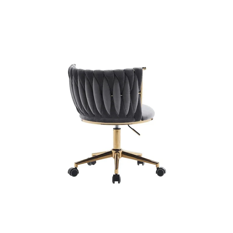 Fauteuils de bureau ergonomiques rembourrés avec roulettes pivotantes réglables
