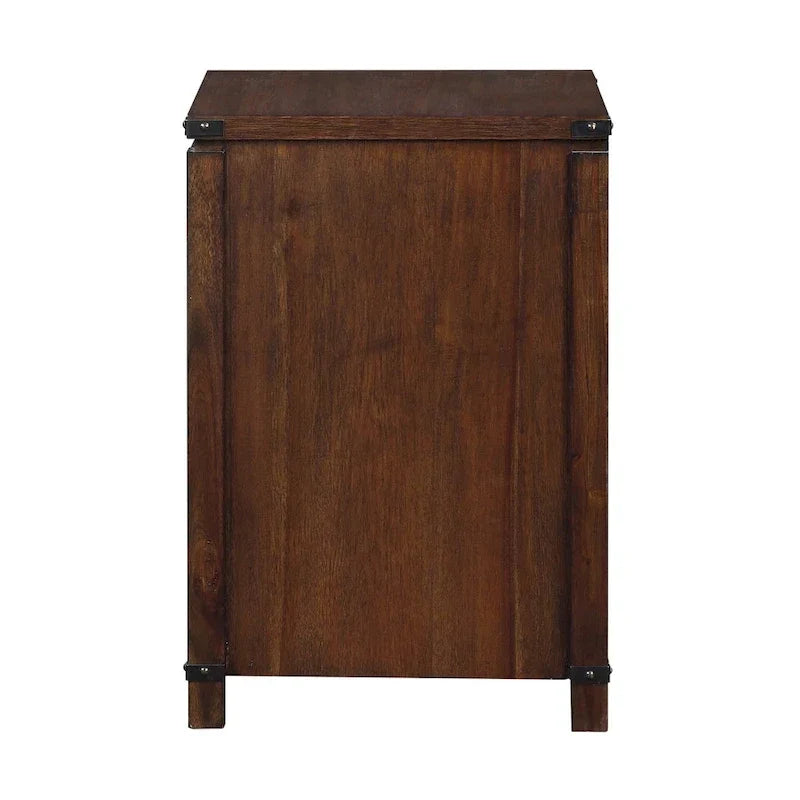 Meuble classeur à deux tiroirs OS Home & Office Furniture en placage de bois de noyer brossé