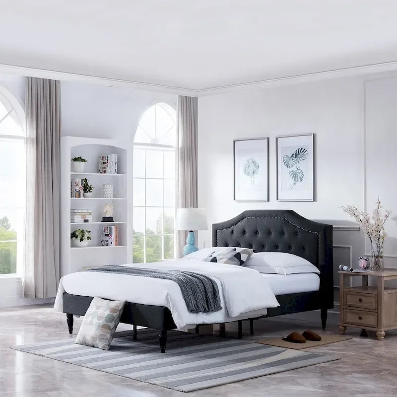 Lit plateforme Queen tapissé Elinor de Christopher Knight Home