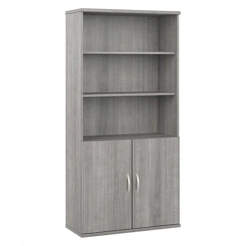 Bibliothèque hybride 5 étagères avec portes de Bush Business Furniture