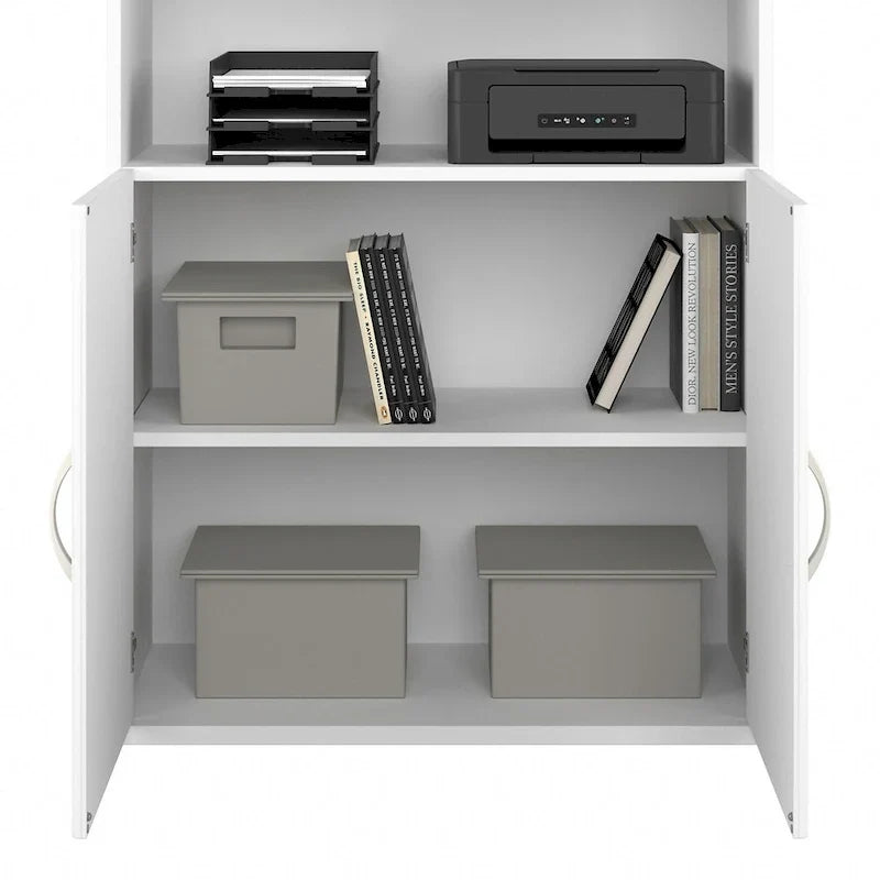Bibliothèque hybride 5 étagères avec portes de Bush Business Furniture