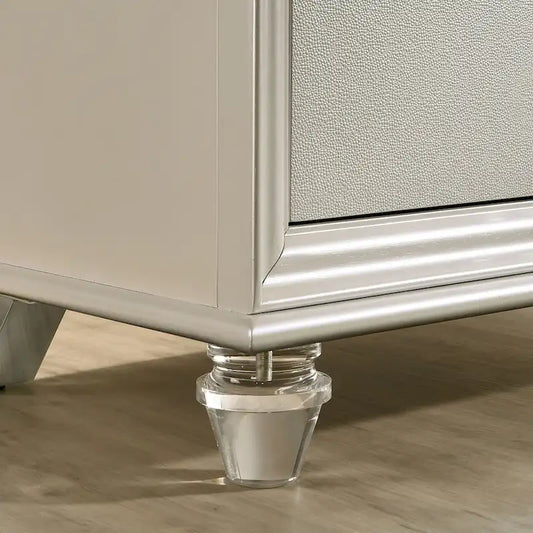 Ensemble de 2 chevets et commode Xian blanc de transition par Furniture of America