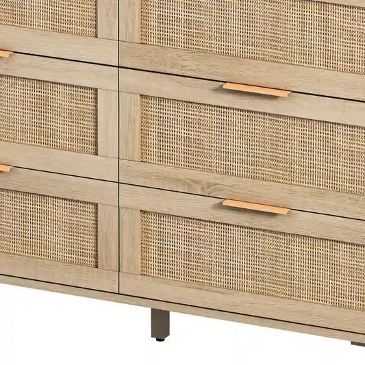 43.316-Meuble de rangement en rotin à tiroirs