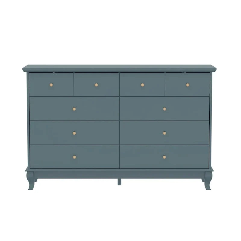 Commode laquée 55.1 po (140 cm) de largeur, coffre de rangement, commode de chambre à coucher