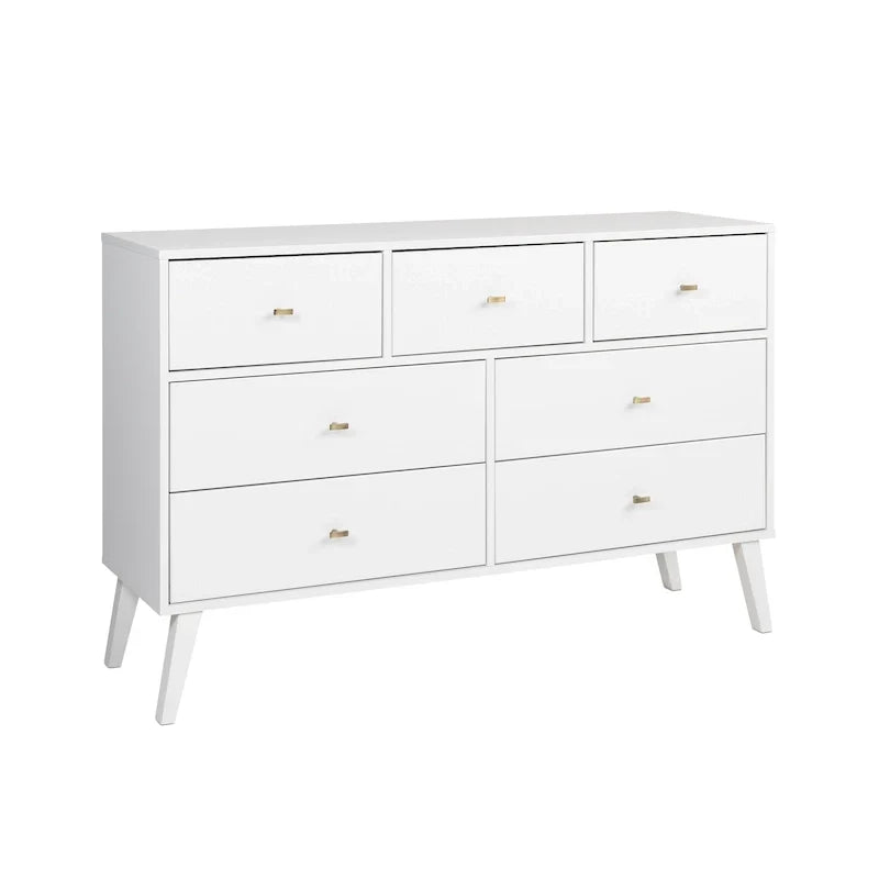 Commode à 7 tiroirs Prepac Milo de style Mid-Century