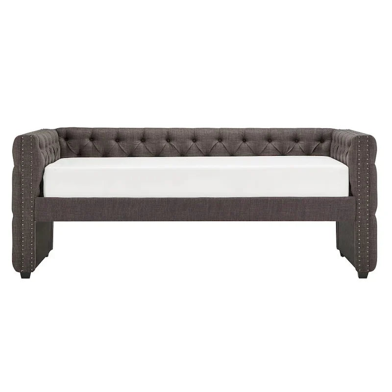 Lit de repos capitonné Knightsbridge Twin Tufted Nailhead par iNSPIRE Q Artisan