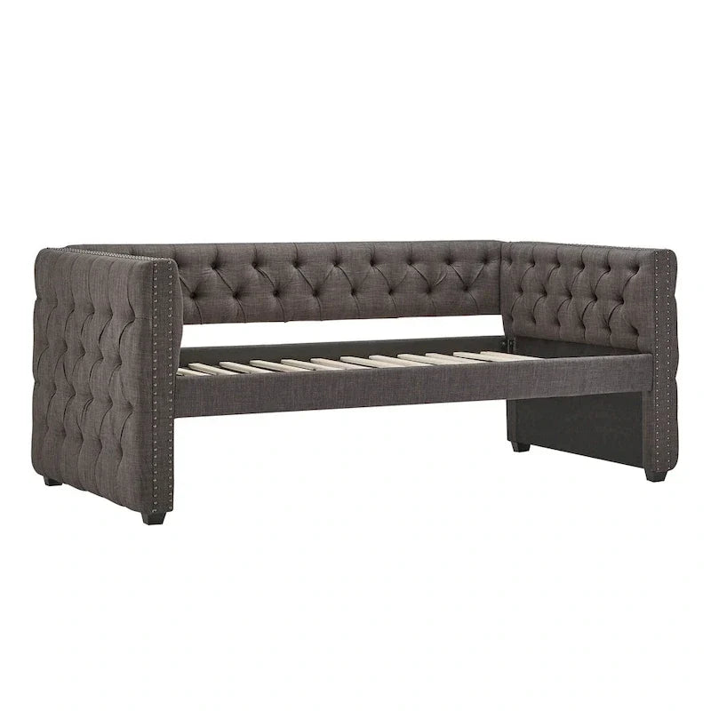 Lit de repos capitonné Knightsbridge Twin Tufted Nailhead par iNSPIRE Q Artisan