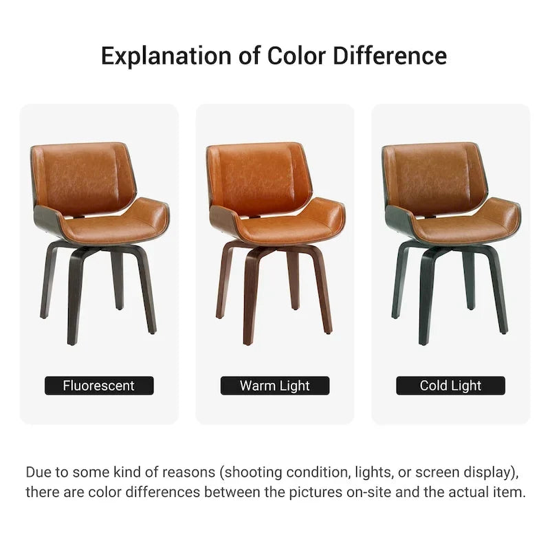 Fauteuil pivotant de style moderne du milieu du siècle Art Leon