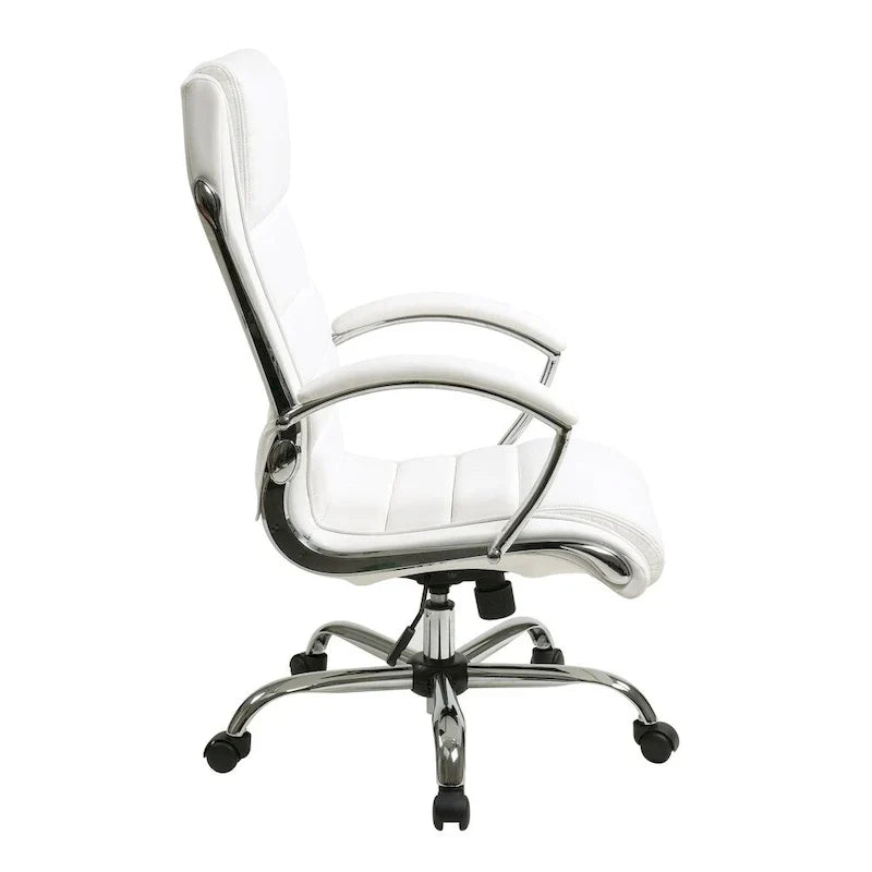 Fauteuil de bureau de direction avec accoudoirs rembourrés en similicuir