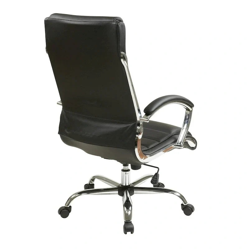 Fauteuil de bureau de direction avec accoudoirs rembourrés en similicuir