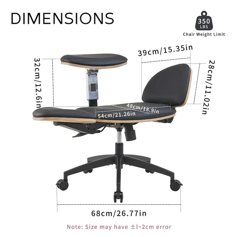 Chaise de méditation ergonomique noire réglable Fauteuil de bureau à domicile multi-positions