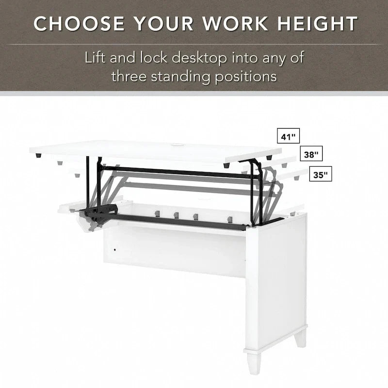 Rallonge de bureau Bush Furniture Somerset 42 po, 3 positions, assis-debout