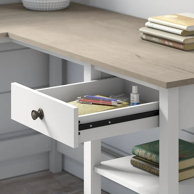 Bureau informatique en L Mayfield 60W avec organisateur de Bush Furniture