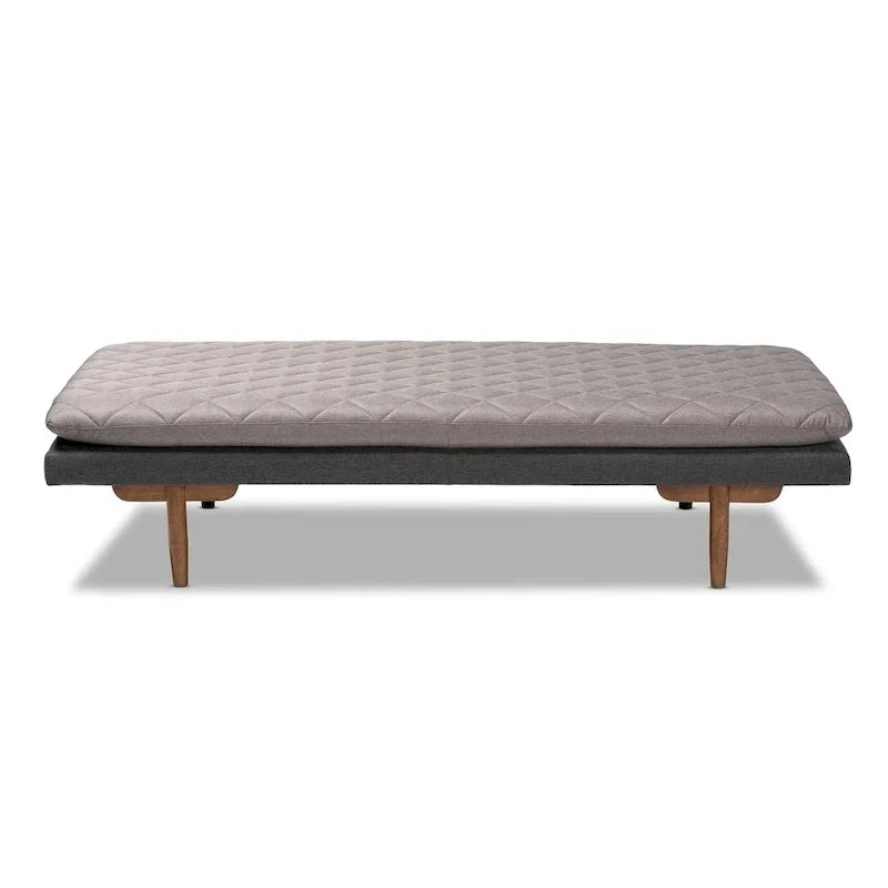 Canapé-lit rembourré en bois Marit Mid-Century Modern