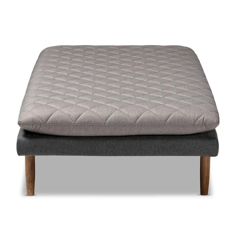Canapé-lit rembourré en bois Marit Mid-Century Modern